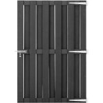 Portillon wpc 100x150 cm gris vidaxl
