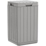 Poubelle d'extrieur gris 38x38x65 cm pp vidaxl