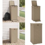 Poubelle d'extrieur marron clair 41x41x86 cm polypropylne - poubelle extrieure - poubelles extrieures ...