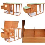 Poulailler d'extérieur avec 1 nichoir bois - cage à poule - poulailler extérieur - poulailler bois - ... Poulailler d'extérieur avec 1 nichoir bois - cage à poule - poulailler extérieur - poulailler bois - ...