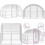 Poulailler d'extérieur 3x2x2 m acier galvanisé - poulailler extérieur - abri poulet - coop poule - cage ... Poulailler d'extérieur 3x2x2 m acier galvanisé - poulailler extérieur - abri poulet - coop poule - cage ...