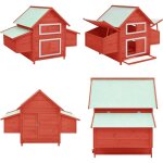 Poulailler rouge et blanc 150x96x110 cm bois de sapin massif - poulailler - poulets - coop - abri poulet ... Poulailler rouge et blanc 150x96x110 cm bois de sapin massif - poulailler - poulets - coop - abri poulet ...