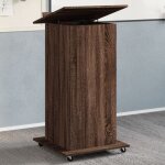 Vidaxl - pupitre et roues et tiroir ch�ne marron bois d'ing�nierie