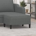 Vidaxl ? repose - pied gris fonc� 70x55x41 cm ? tissu 100% polyester ? remplissage mousse pour confort ...