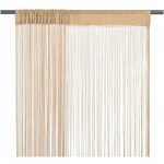 Rideau en fils 2 pcs 100 x 250 cm beige vidaxl338538