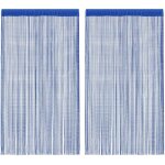 Rideau en fils 2 pcs 100 x 250 cm bleu vidaxl638267