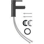 Robinet de lavabo de salle de bain gris 130x176 mm vidaxl