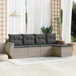 Vidaxl - salon de jardin 5 pcs avec coussins gris clair r�sine tress�e