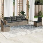 Vidaxl - salon de jardin 6 pcs avec coussins gris r�sine tress�e