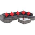 Vidaxl - salon de jardin 8 pcs avec coussins r�sine tress�e gris