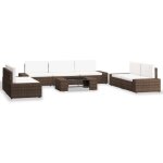 Vidaxl - salon de jardin 8 pcs r�sine tress�e marron