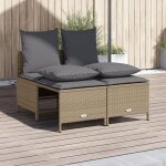 Vidaxl - salon de jardin avec coussins 4 pcs beige r�sine tress�e
