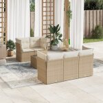 Vidaxl - salon de jardin avec coussins 6 pcs beige r�sine tress�e