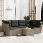 Vidaxl - salon de jardin avec coussins 7 pcs gris r�sine tress�e