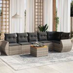 Vidaxl - salon de jardin avec coussins 7 pcs gris r�sine tress�e