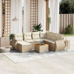 Vidaxl - salon de jardin avec coussins 8 pcs beige r�sine tress�e