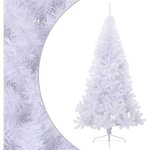 Sapin de nol artificiel moiti avec support blanc 240 cm pvc