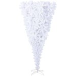 Sapin de nol artificiel renvers avec support blanc 180 cm vidaxl
