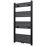 S�che - serviettes eau chaude � rails droits noir 600x1160 mm