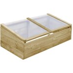 Vidaxl ? serre en bois de pin impr�gn� 100x50x35 cm ? toit pour protection ? mini serre pour espaces ...