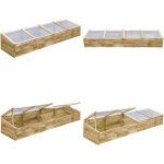 Serre bois de pin imprgn 200x50x35 cm - serre de jardin - serre bois - abri jardin - serres froides ...