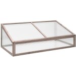 Vidaxl ? serre en bois de sapin massif 110x58, 5x39 cm ? protection contre le froid et le gel ? couvercle ...