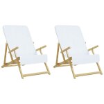Serviettes de plage 2 pcs blanc 60x135 cm tissu 400 gsm vidaxl