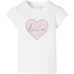 T - shirt pour enfants cru 140 vidaxl 883466