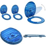 Vidaxl - sièges de toilette avec couvercle 2 pcs mdf bleu gouttes d'eau - siège de toilette - sièges ... Vidaxl - sièges de toilette avec couvercle 2 pcs mdf bleu gouttes d'eau - siège de toilette - sièges ...