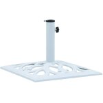 Socle de parasol blanc 12 kg 49 cm fonte vidaxl Socle de parasol blanc 12 kg 49 cm fonte vidaxl