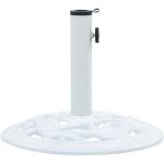 Socle de parasol blanc 9 kg 40 cm fonte vidaxl
