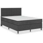 Vidaxl - sommier  lattes de lit gris fonc tissu 140x200 cm