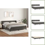 Vidaxl - sommier � lattes de lit et matelas gris fonc� 160x200cm velours - lit double - lit velours - ...