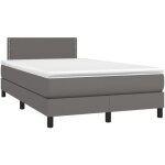 Vidaxl - sommier � lattes de lit avec matelas et led gris 120x200 cm