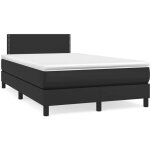 Vidaxl - sommier � lattes de lit avec matelas noir 120x190 cm similicuir