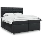Vidaxl - sommier � lattes de lit avec matelas noir 200x200 cm similicuir