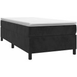 Vidaxl - sommier  lattes de lit avec matelas noir 90x200 cm velours