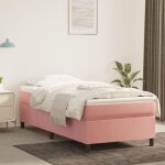 Vidaxl - sommier � lattes de lit avec matelas rose 90x190 cm velours