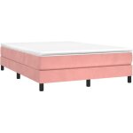 Sommier  lattes de lit rose 140x190 cm velours