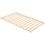 Vidaxl ? sommier � lattes 120x200 cm ? 13 lattes en h�tre massif ? capuchons en caoutchouc pour stabilit� ...