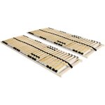 Vidaxl - sommiers  lattes sans matelas 2 pcs avec 28 lattes 80x200 cm