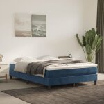 Sommier  ressorts de lit bleu fonc 140x190 cm velours