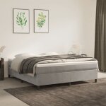 Sommier  ressorts de lit gris clair 180x200 cm velours