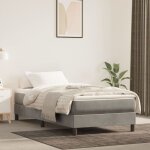 Sommier � ressorts de lit gris clair 90x200 cm velours