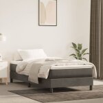 Sommier � ressorts de lit gris fonc� 80x200 cm velours