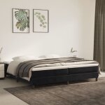 Sommier � ressorts de lit noir 200x200 cm velours