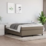 Sommier à ressorts de lit taupe 140x200 cm tissu Sommier à ressorts de lit taupe 140x200 cm tissu