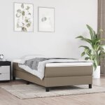 Sommier � ressorts de lit taupe 90x200 cm tissu