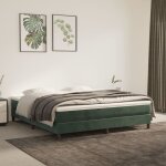 Sommier � ressorts de lit vert fonc� 160x200 cm velours