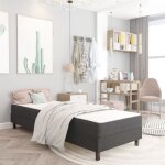 Sommier tapissier gris tissu 80 x 200 cm Sommier tapissier gris tissu 80 x 200 cm
